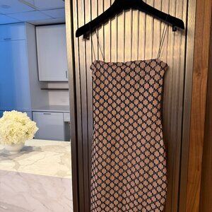 MESHKI Mini Brown Bodycon Dress